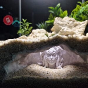 Medusa Aquarium & Terrarium Cave, Greek myth Fish hideout, Shrimp shelter, Aquascaping decor, Reptile habitat grotto  | Medusa Lair 3D Printable STL File