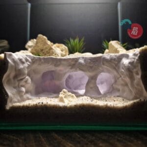 Aquarium Terrarium Cave Hide, Buried Underground Shelter, Bottom Dweller Refuge, Aquascape Decor Retreat | Atlantis Crest 3D Printable STL File